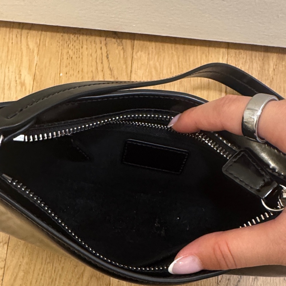 STAUD Black Shoulder Bag with Mixed Metal Rings - Picture 8 of 8